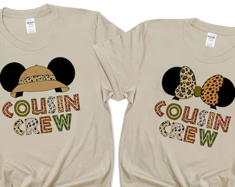 Disney Animal Kingdom Cousin Crew Shirts, Disney Cousins shirts, Disney Safari Tees, Disney  shirts, Disney shirts for kids and adults D537