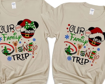 Disney Family Trip 2023, Matching Christmas Disney Shirts, Disney Xmas vacation, Disney family shirts, Disney family matching shirts 448
