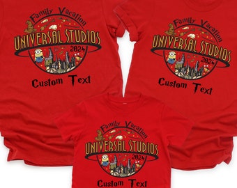 Universal Studios Color Shirts, Universal Studios Family Matching shirts with Custom Name, Disney Universal Studios Shirts, Disney 2024 D493