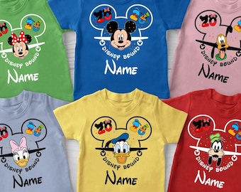 Disney gebunden 2026 Shirts, Disney Flugzeug Shirt, Flugzeug Minnie Mickey Shirts für Kinder und Erwachsene