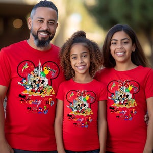 Camisetas personalizadas de viaje a Disney, camisetas de Disneyworld, camisetas de vacaciones en Disney, camisetas de pareja de Disney, camisetas familiares a juego de Disney, viaje a Disney D545 imagen 2