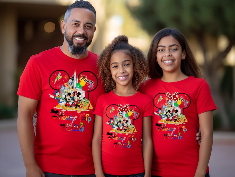 Camisetas personalizadas de viaje a Disney, camisetas de Disneyworld, camisetas de vacaciones en Disney, camisetas de pareja de Disney, camisetas familiares a juego de Disney, viaje a Disney D545 imagen 2