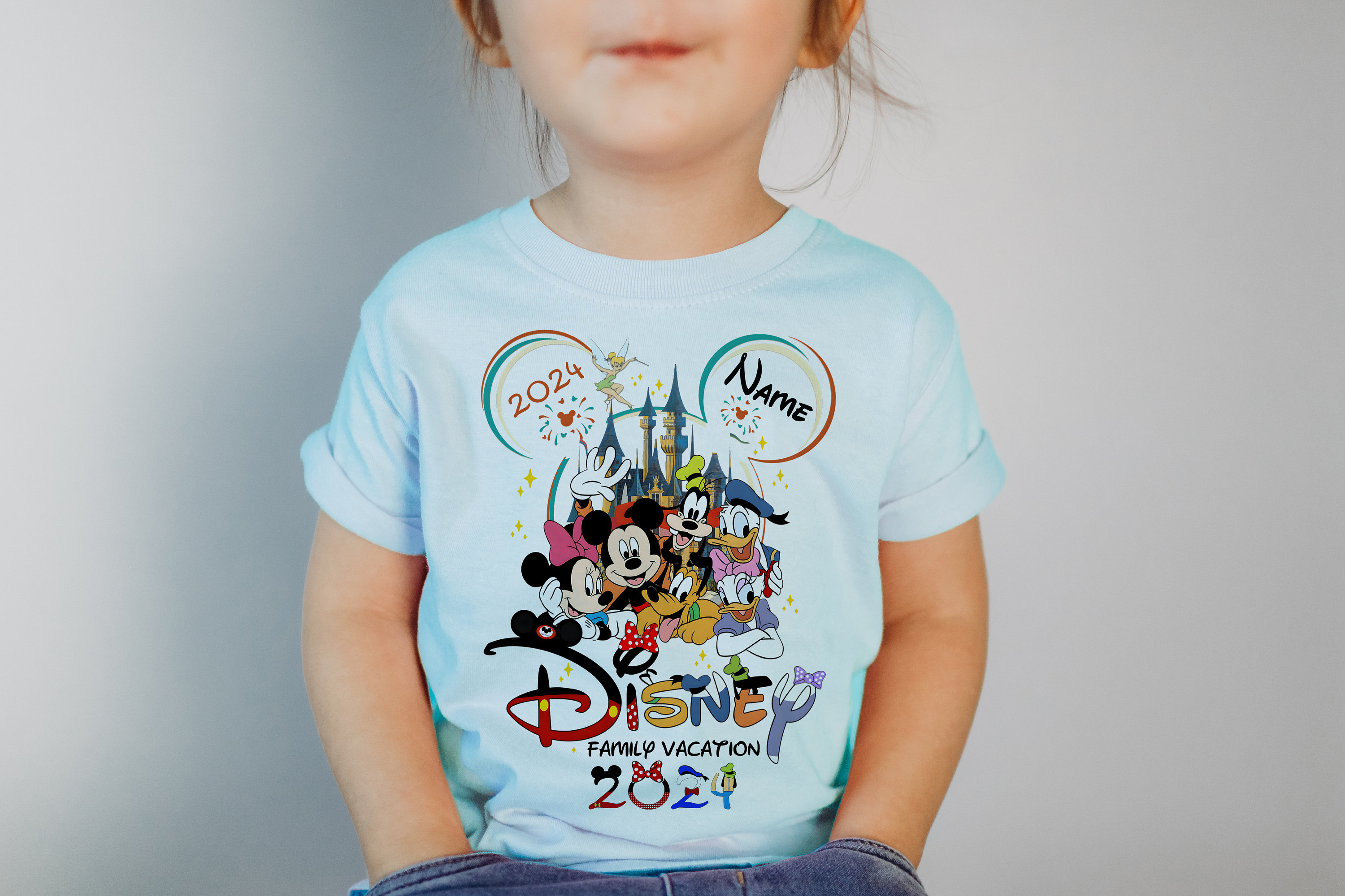 ディズニーファミリーバケーションTシャツ、お揃いの2024年旅行Tシャツ 