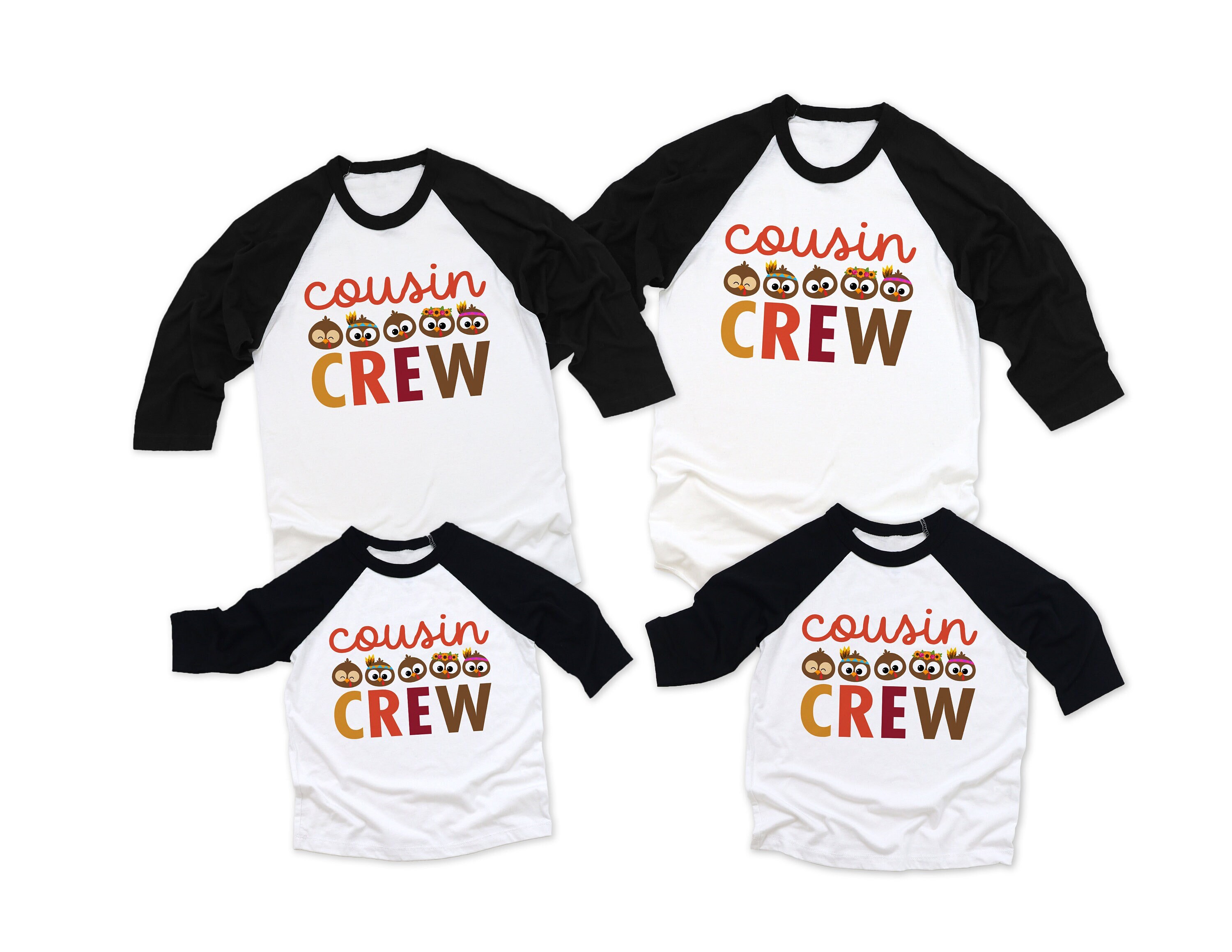 Cousin Crew shirts, Turkey Cousins  MatchingTees, Thanksgiving  shirts for kids and adults, Cousin matching shirts, Thanksgiving Crew BR2
