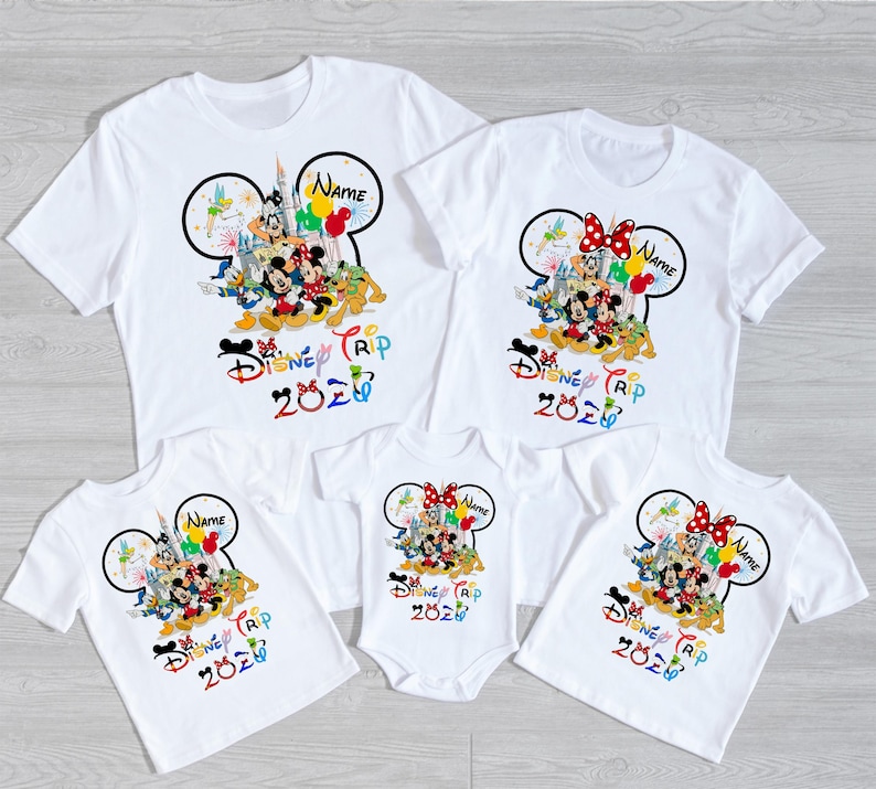 Camisetas personalizadas de viaje a Disney, camisetas de Disneyworld, camisetas de vacaciones en Disney, camisetas de pareja de Disney, camisetas familiares a juego de Disney, viaje a Disney D545 imagen 1