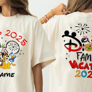 Niestandardowe koszulki Disney 2025, Koszulki rodzinne Disney, Koszulka Disney Vacation, Koszulka dla par Disney, Koszulki dopasowujące Disney, Disney Trip DT552