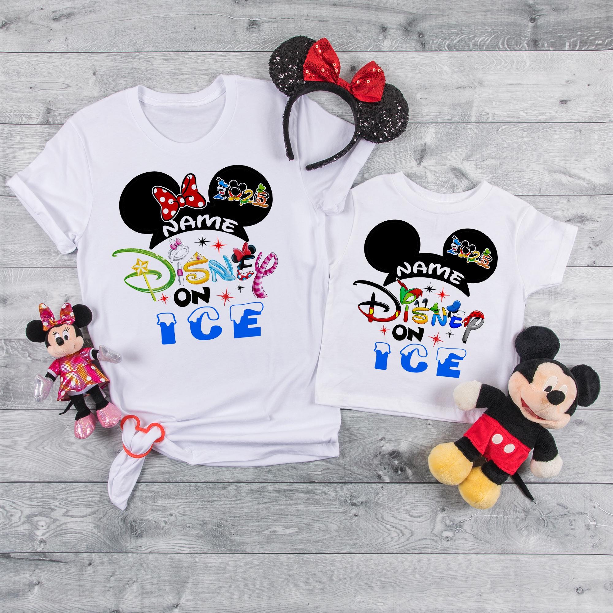 Disney on ice, chemises personnalisées Disney on ICE, chemises Disney assorties, Disney on ICE 2025, chemises de la famille Disney, t-shirts assortis Disney 457