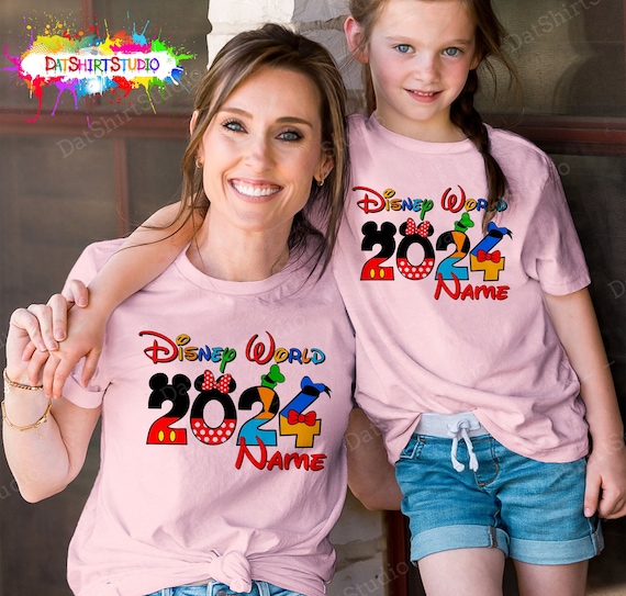 Disney Trip 2024, Disney Shirts With Custom Names, Disney Vacation