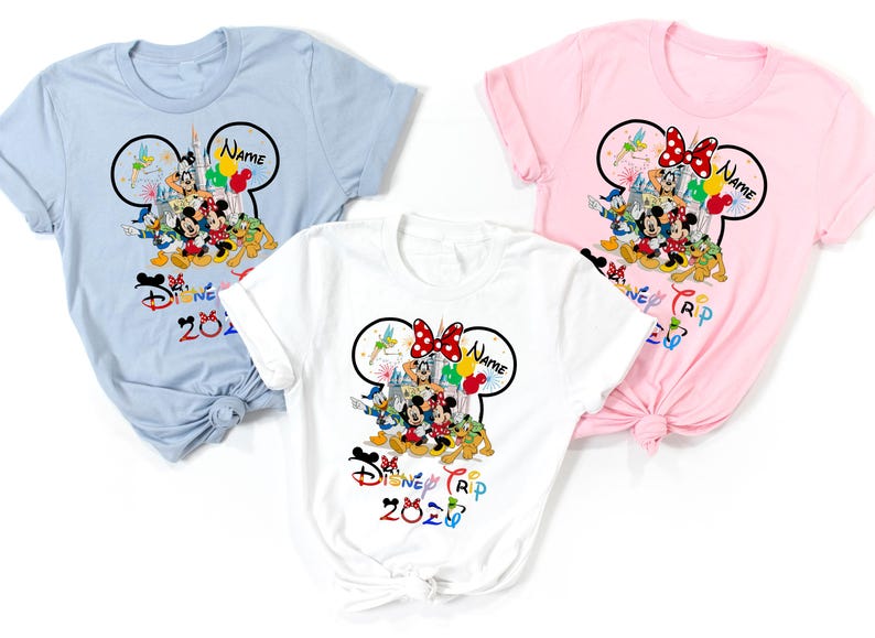 Camisetas personalizadas de viaje a Disney, camisetas de Disneyworld, camisetas de vacaciones en Disney, camisetas de pareja de Disney, camisetas familiares a juego de Disney, viaje a Disney D545 imagen 4