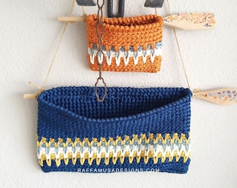 Crochet Pattern - Wall Hanging Bags - Organizer