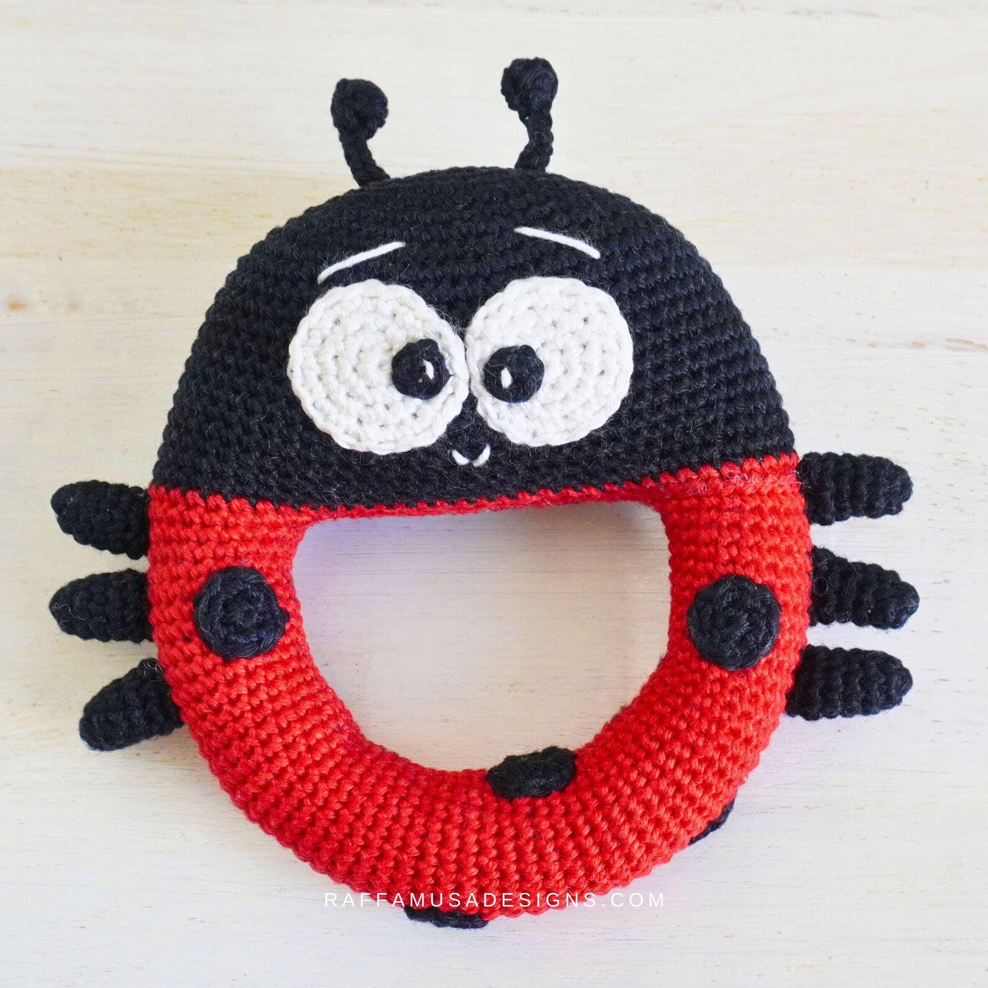 Ladybug Rattle Crochet Pattern Crochet Pattern - Ladybug Baby Rattle - Ladybird Amigurumi Toy - Etsy