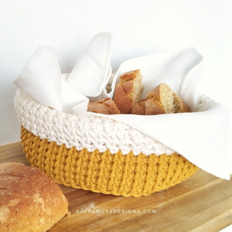 Crochet Pattern Bread Basket Hexagon Bottom Container Etsy