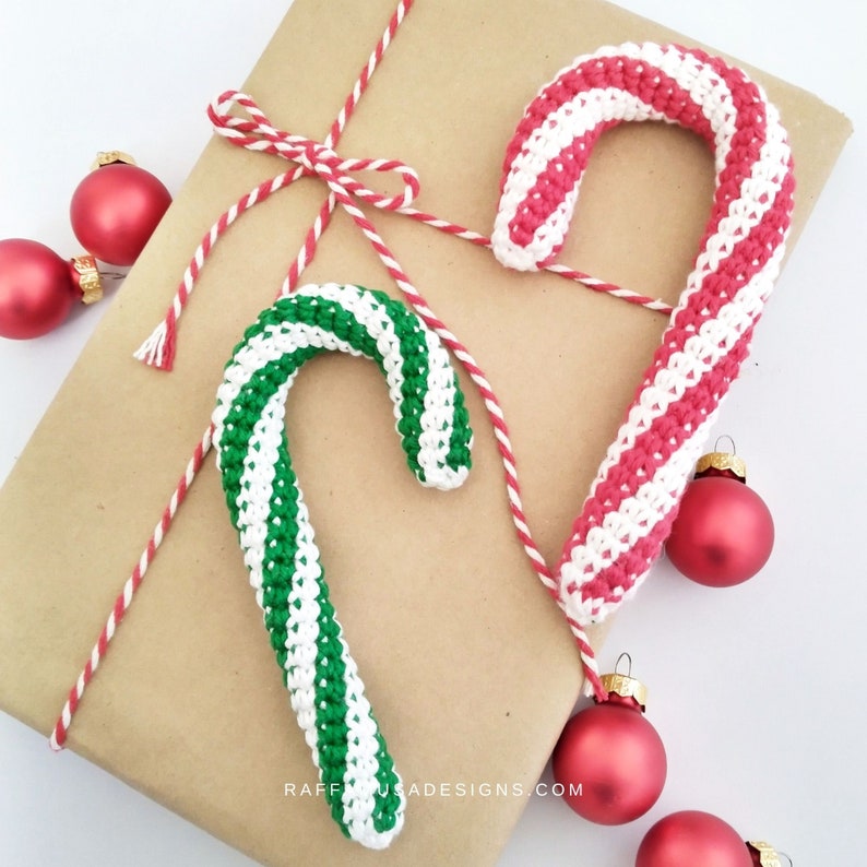 Crochet Pattern ~ Candy Cane Amigurumi Ornament ~ Christmas Tree Decor ...