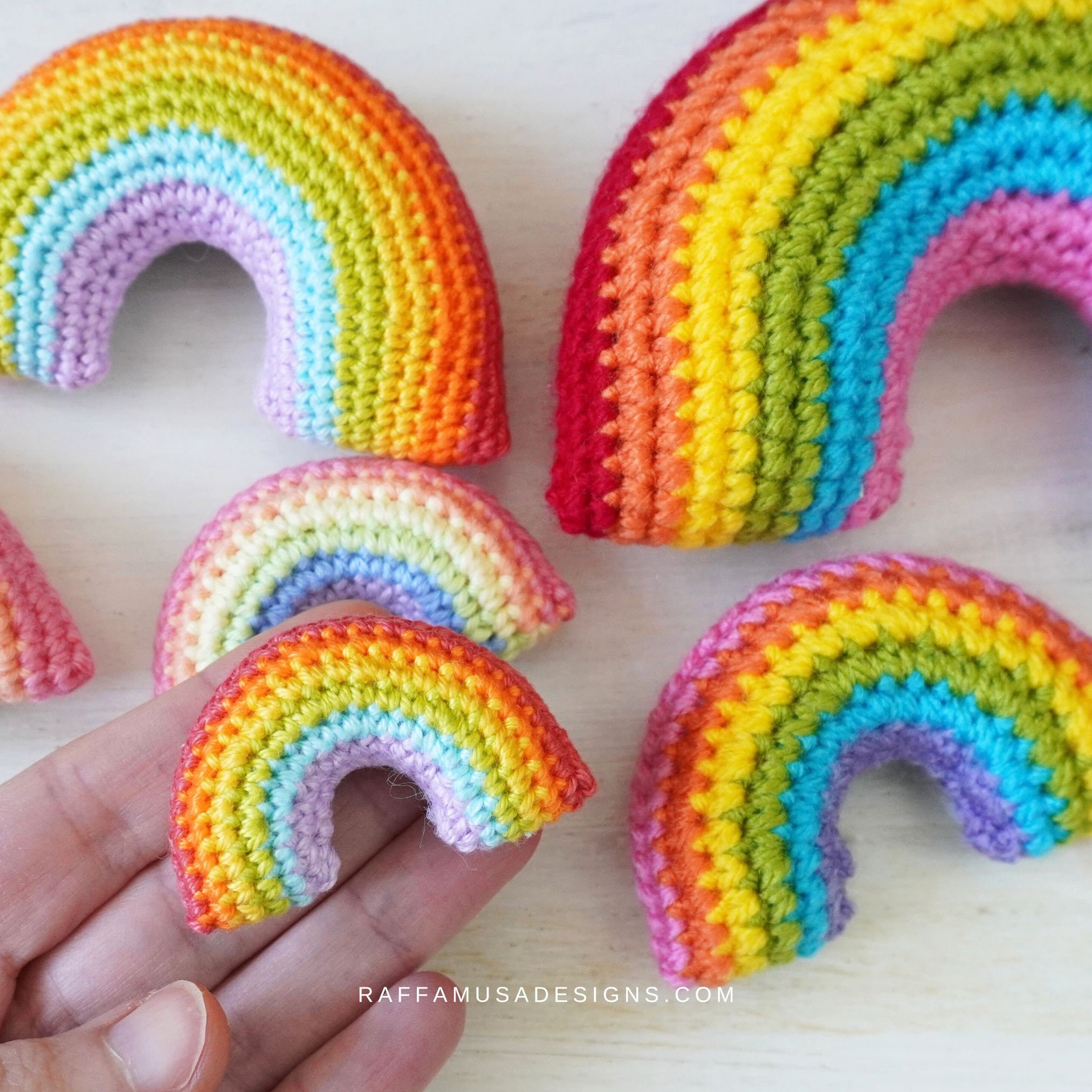 40 Rainbow Crochet Patterns to Brighten Home Decor, Gifts, and Everyday Accessories 17 Crochet Pattern Rainbow Amigurumi in 2 Sizes