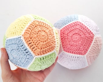 Crochet Pattern - Pentagon Ball - Crochet Ball for Babies - Baby Rattle Toy