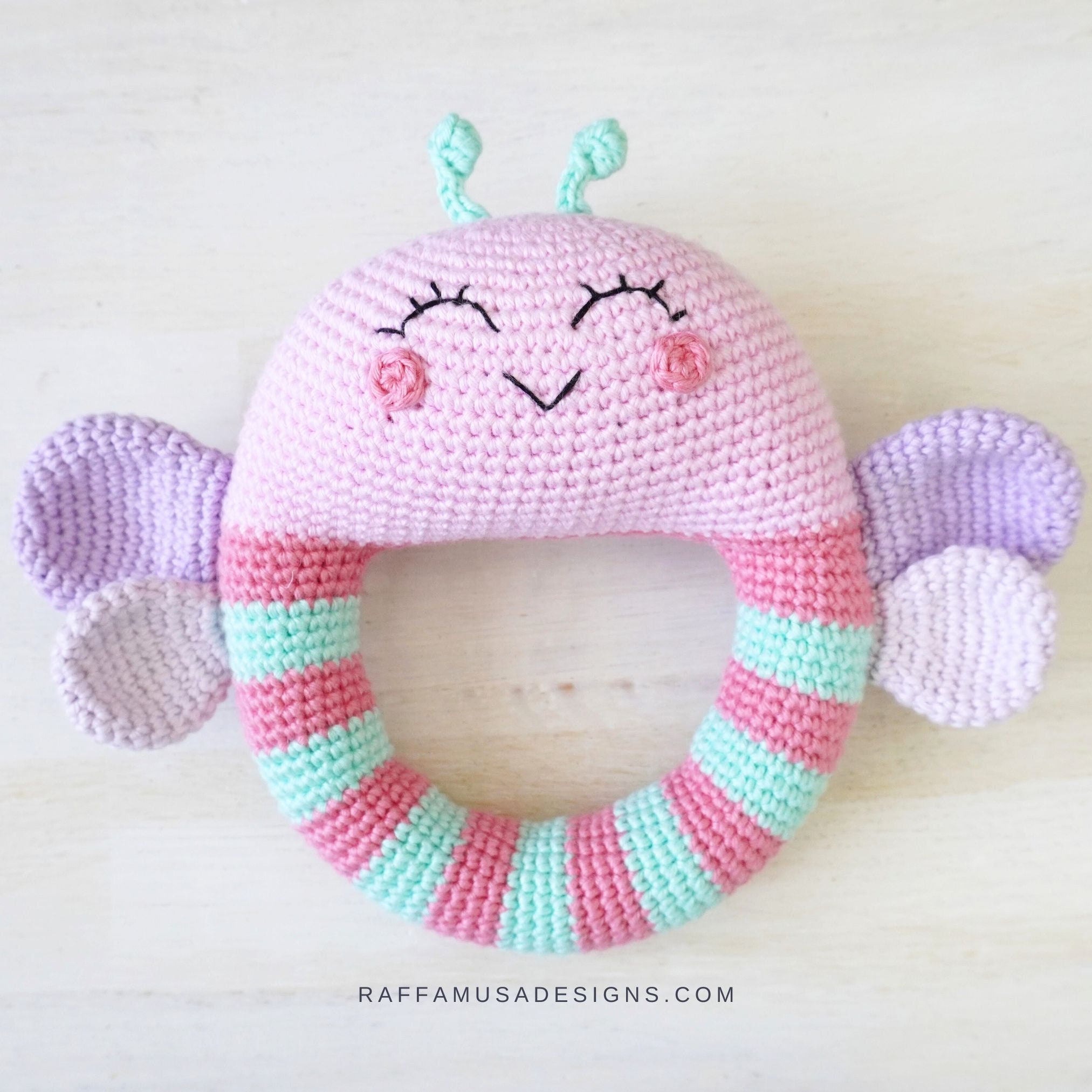 Butterfly Rattle Crochet Pattern - Butterfly Baby Rattle - Bee Rattling Toy Amigurumi - Etsy