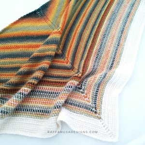 Crochet Pattern - Tunisian Triangle Scarf - Tunisian Crochet Shawl - Tunisian Simple Stitch Wrap