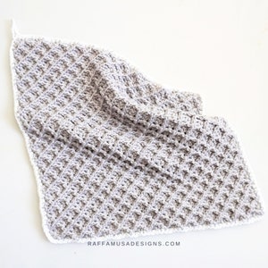 Modèle de crochet - Torchon gaufré C2C - Gant de toilette texturé coin à coin (C2C) avec fil de coton de bambou
