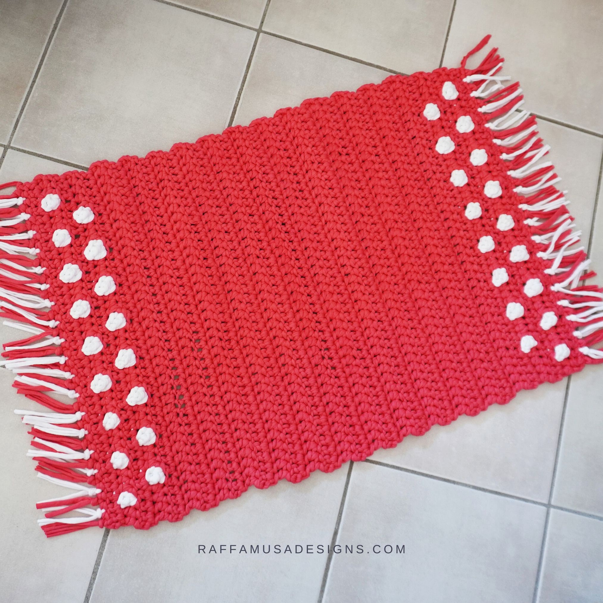 Crochet Pattern - Super Chunky Rug - Popcorn Bath Rug - Super Bulky ...