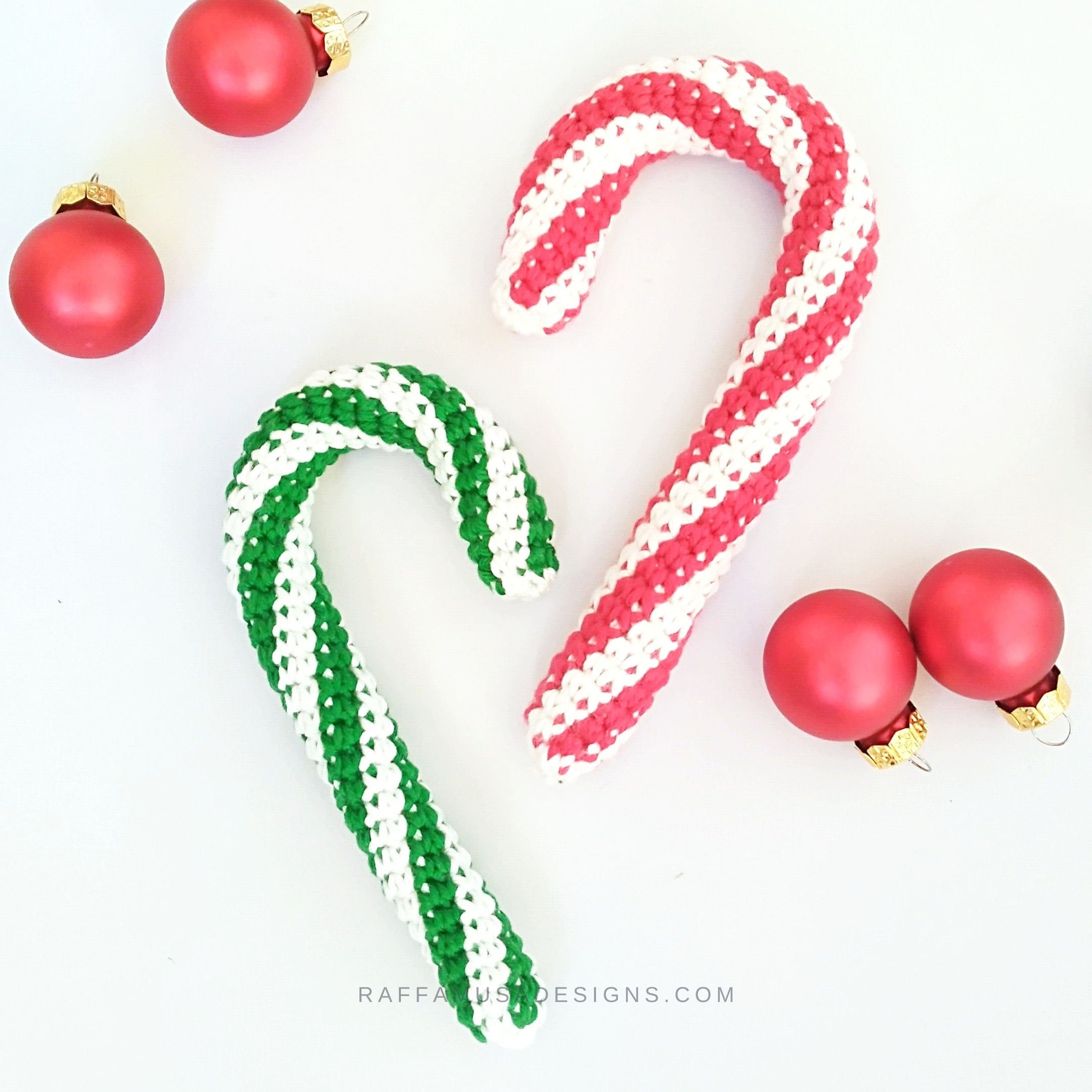 Crochet Pattern ~ Candy Cane Amigurumi Ornament ~ Christmas Tree Decor ...