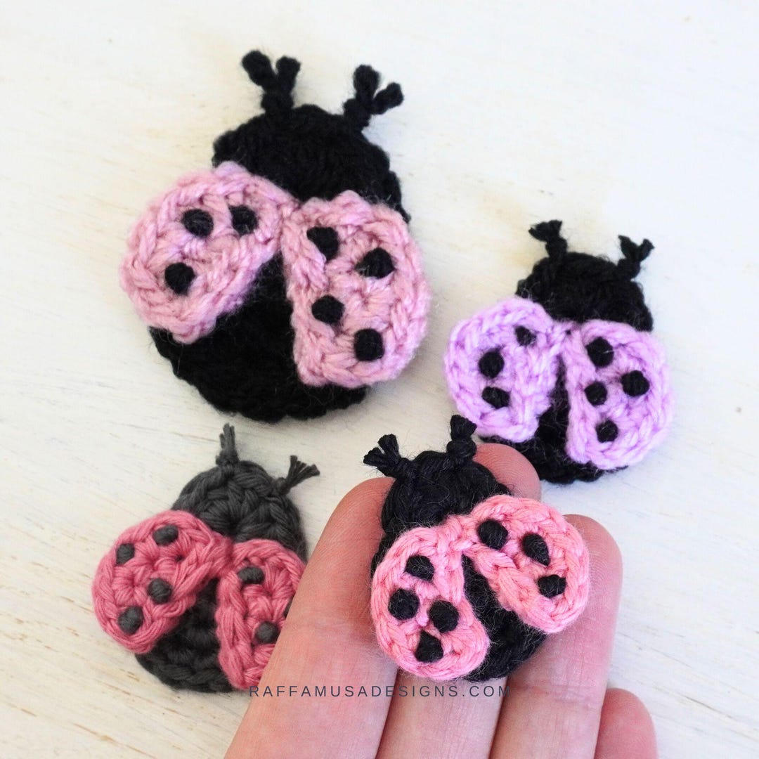 Crochet Pattern - Ladybug Applique - Ladybird Embellishment - Etsy