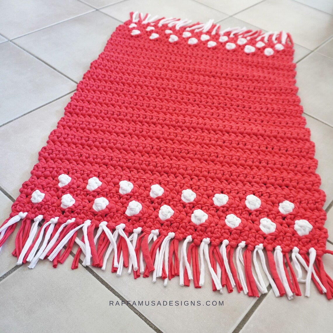 Crochet Pattern - Super Chunky Rug - Popcorn Bath Rug - Super Bulky ...