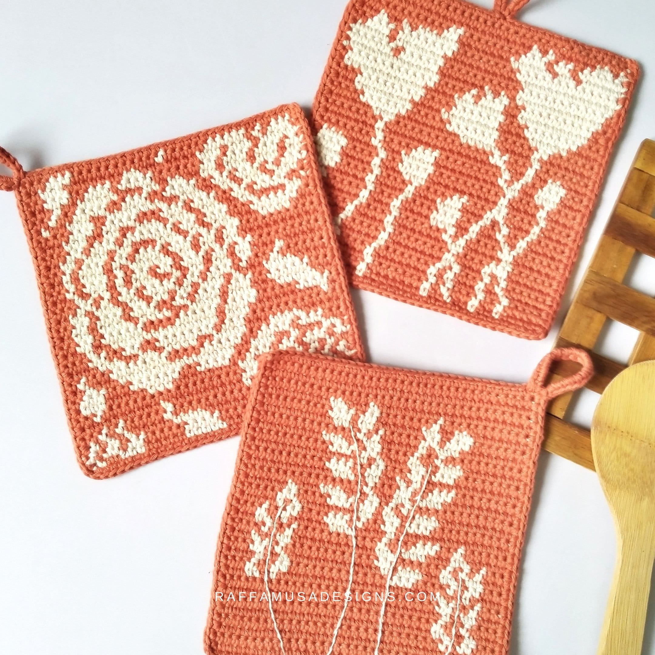 Tapestry Crochet Patterns A Year of Potholders Kitchen Etsy