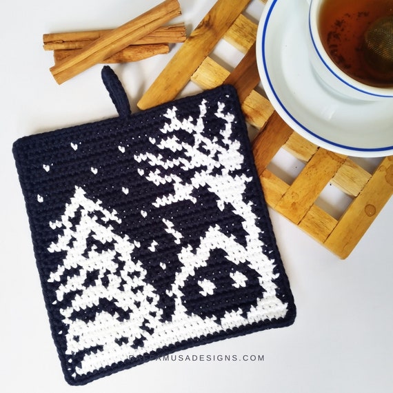 Tapestry crochet potholders or kitchen decorations pattern by Raffamusa