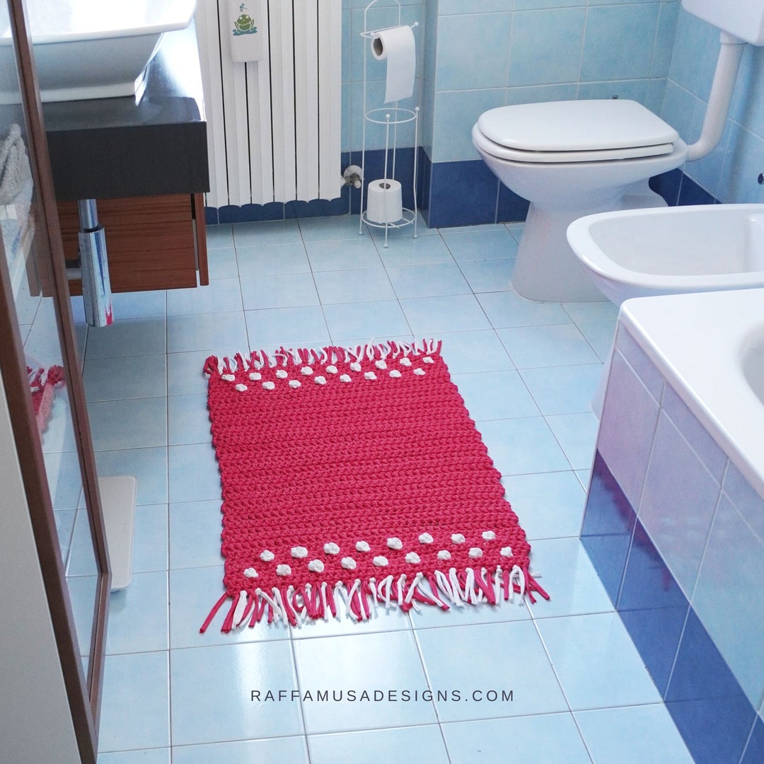 Crochet Pattern - Super Chunky Rug - Popcorn Bath Rug - Super Bulky ...