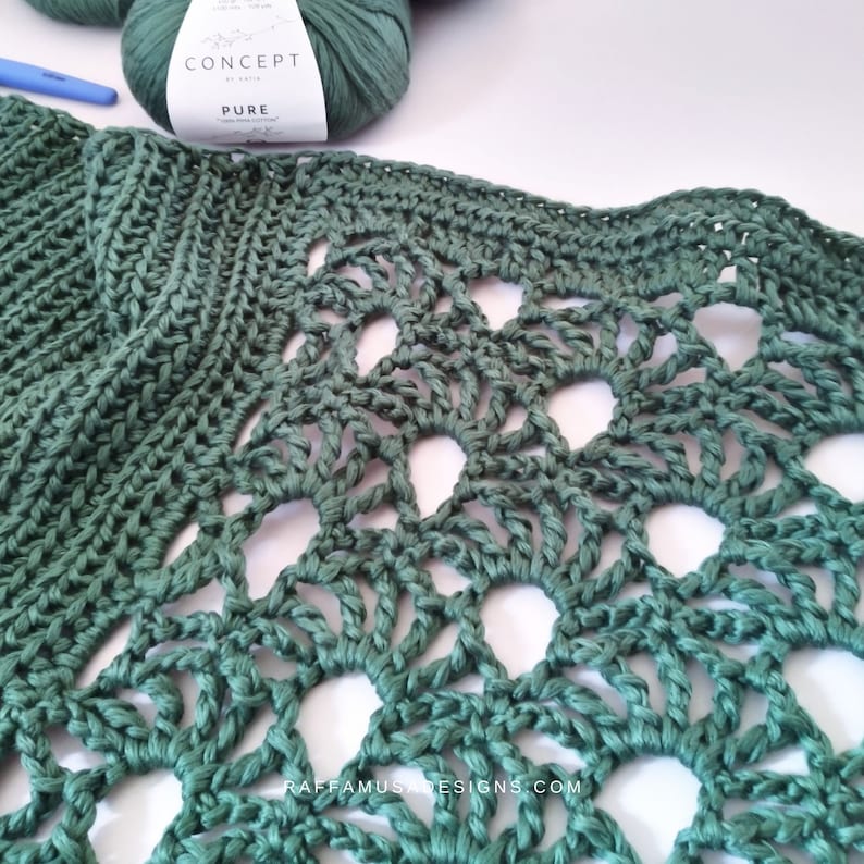 Crochet Pattern Glitzy Bolero Lace Shrug Jacket Arm Warmer image 9