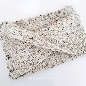 Crochet Pattern - Chunky Infinity Scarf - Log Cabin Double-wrap Cowl ...