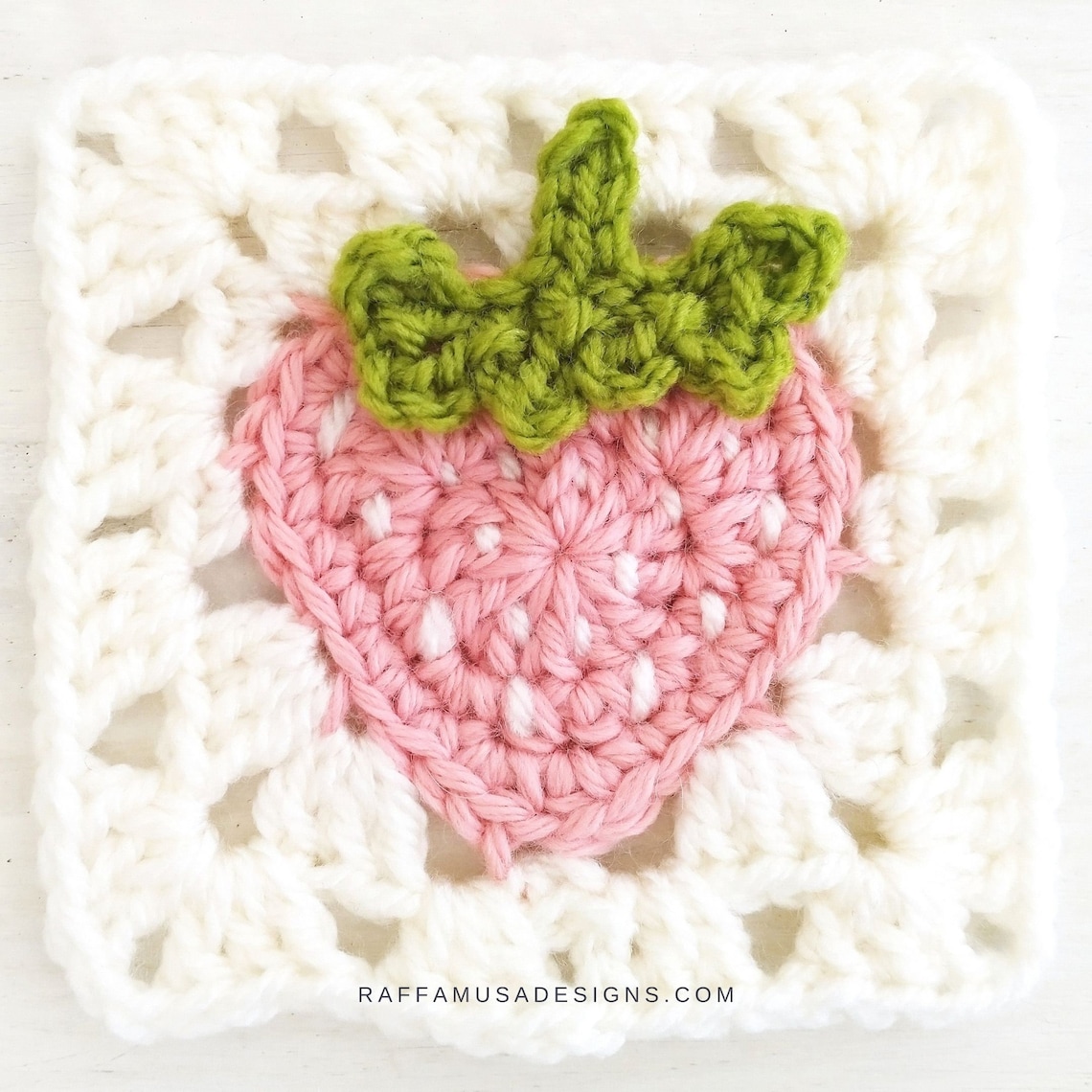 Crochet Pattern Strawberry Granny Square Fruit Summer Etsy UK