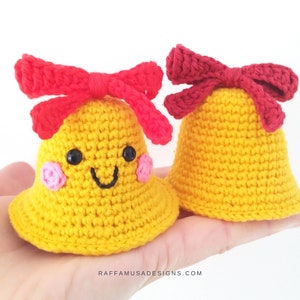 Crochet Pattern - Christmas Bell Ornament Amigurumi