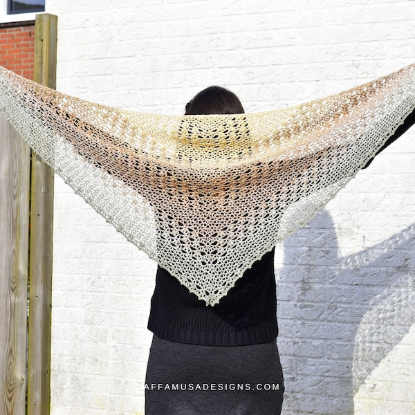 Crochet Pattern - V-Stitch Lace Shawl - The Proserpina Triangle Shawl