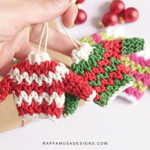 Crochet Pattern Ugly Christmas Sweater Crochet Ornament Pattern image 1