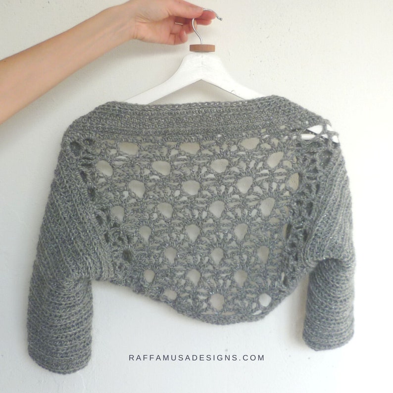 Crochet Pattern - Glitzy Bolero - Lace Shrug Jacket - Arm Warmer - Etsy