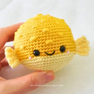Crochet Pattern - Pufferfish Amigurumi - Blowfish Stuffed Animal - ENG Pattern