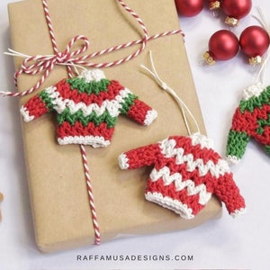 Crochet Pattern Ugly Christmas Sweater Crochet Ornament Pattern image 2