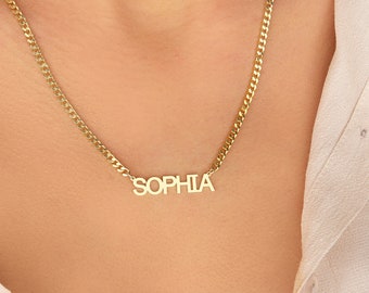 Gold Name necklace ,Personalized Handmade jewelry  , Personalized Gift Necklace , Name necklace, Personalized gifts , Personalized necklaces