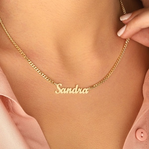 Gold name necklace , name necklace , Personalized  Gift, handmade jewelry, Personalized jewelry , Personalized gifts , Mothers Day Gift