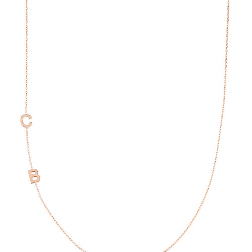 14k solid gold Initial Necklace, Initial Necklace , Personalized Necklace , Dainty Letter Necklace , Personalized Gift , shops Name necklace