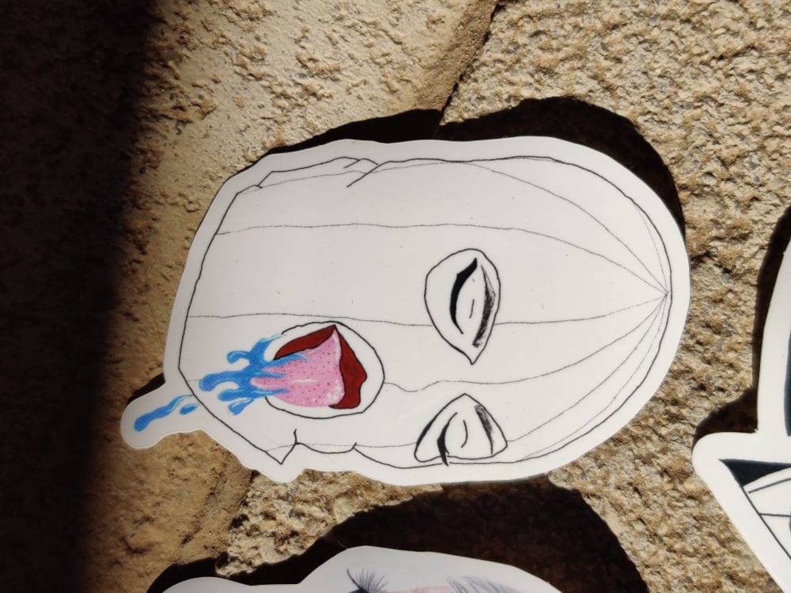 Ski mask sticker Etsy