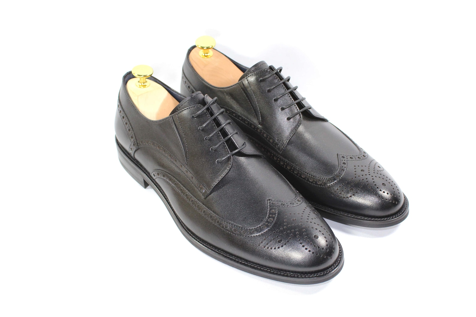 VellaPais Wingtip Dress Shoes Black 3754 Luxury Mens Shoe Etsy