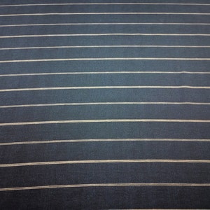 Fritz Bermuda Stripe Denim Blue and Beige Stripe Fabric By The Yard Furniture upholstery, Window Treatments, Crafts image 2