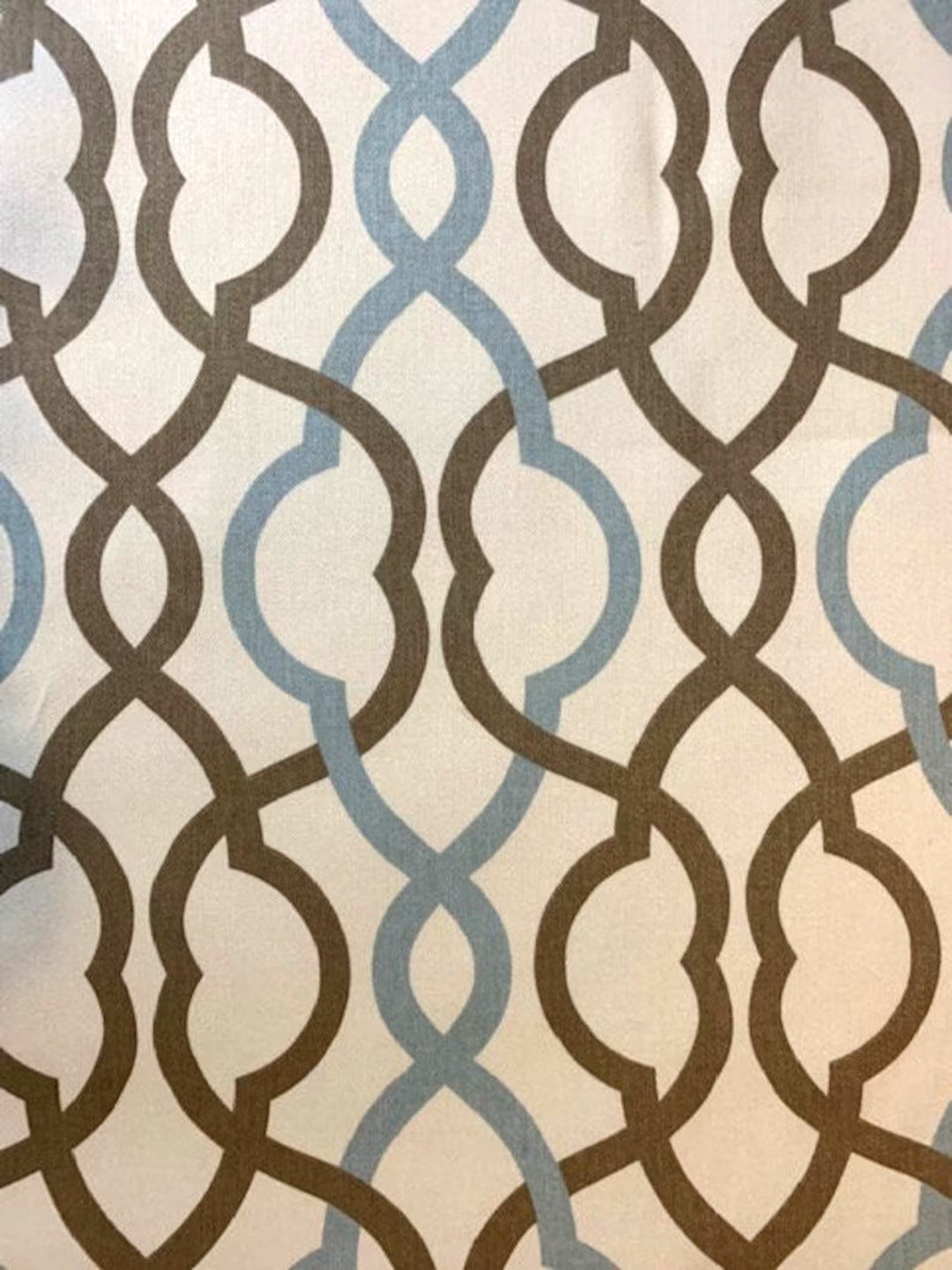 Light Blue, Taupe, Offwhite Modern Lattice Designer Waverly Discount
