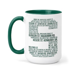 East Lansing Michigan Streets (Coffee Mug)