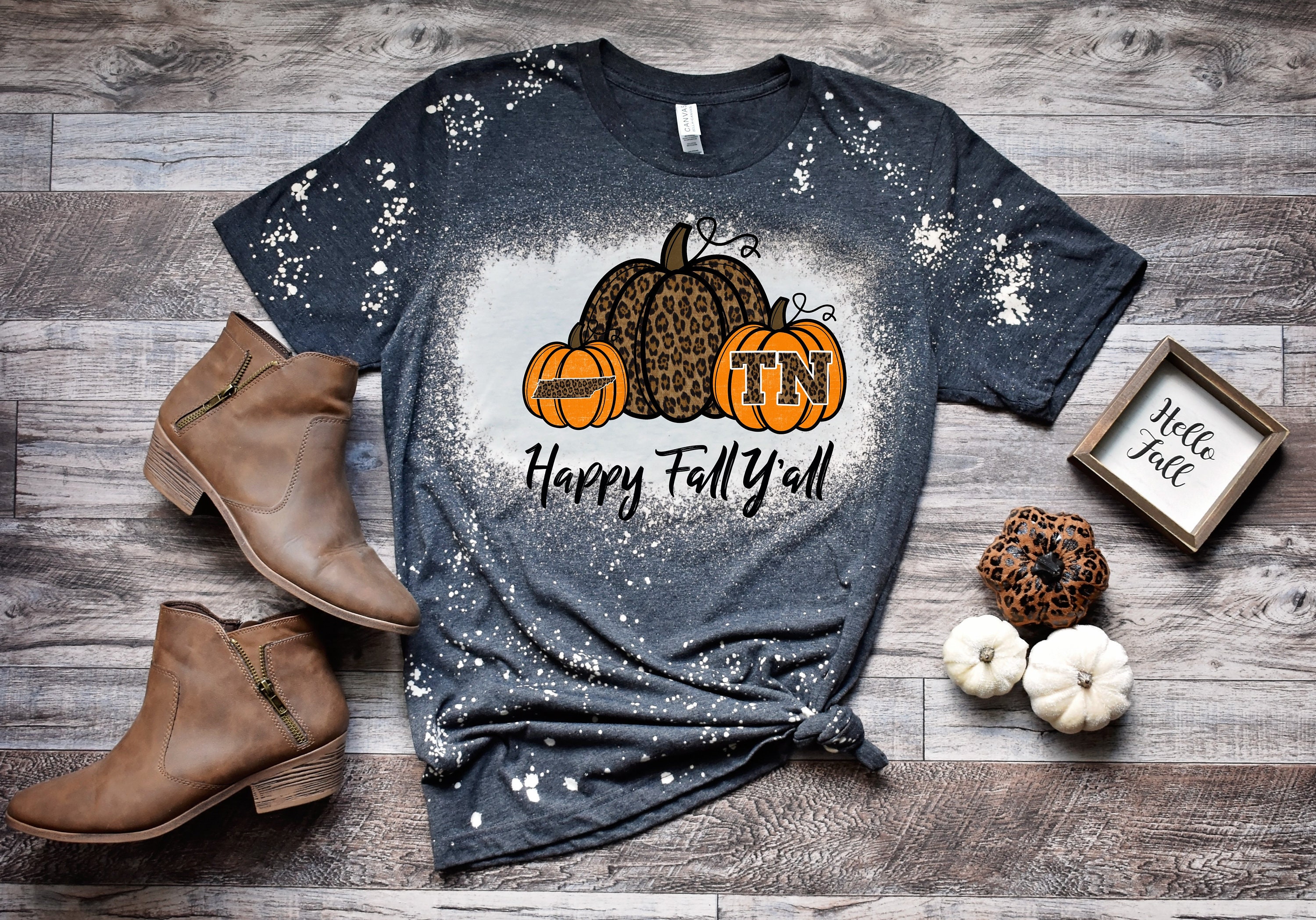 TN Pumpkin Fall Tshirt Spooky Season Halloween Shirt Fall | Etsy