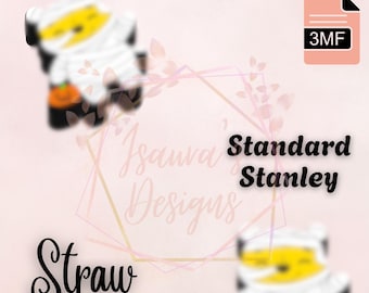 Strohhalmaufsatz mit Mumienbär-Motiv