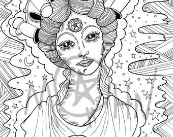 Goddess Coloring Page