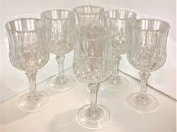 Vintage Cristal D'arques Wine Glasses Set of 4, Longchamp 24% Lead Crystal  Made in France Excellent Condition 